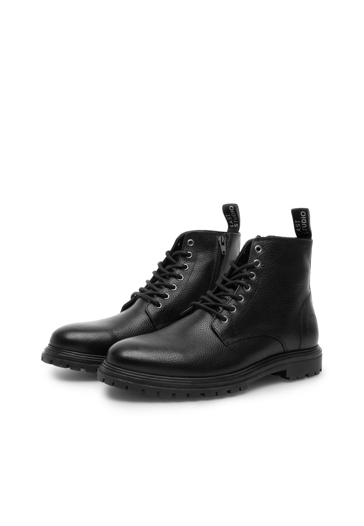 Last Studio Caio/22 Leather - Black Ankle Boots Black