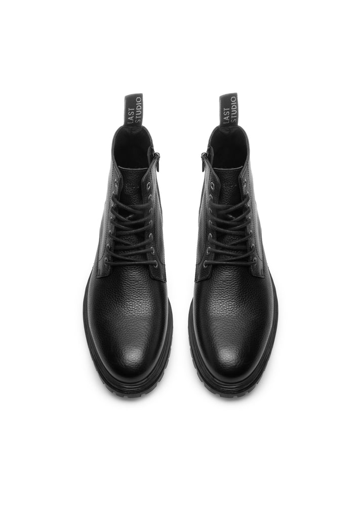 Last Studio Caio/22 Leather - Black Ankle Boots Black