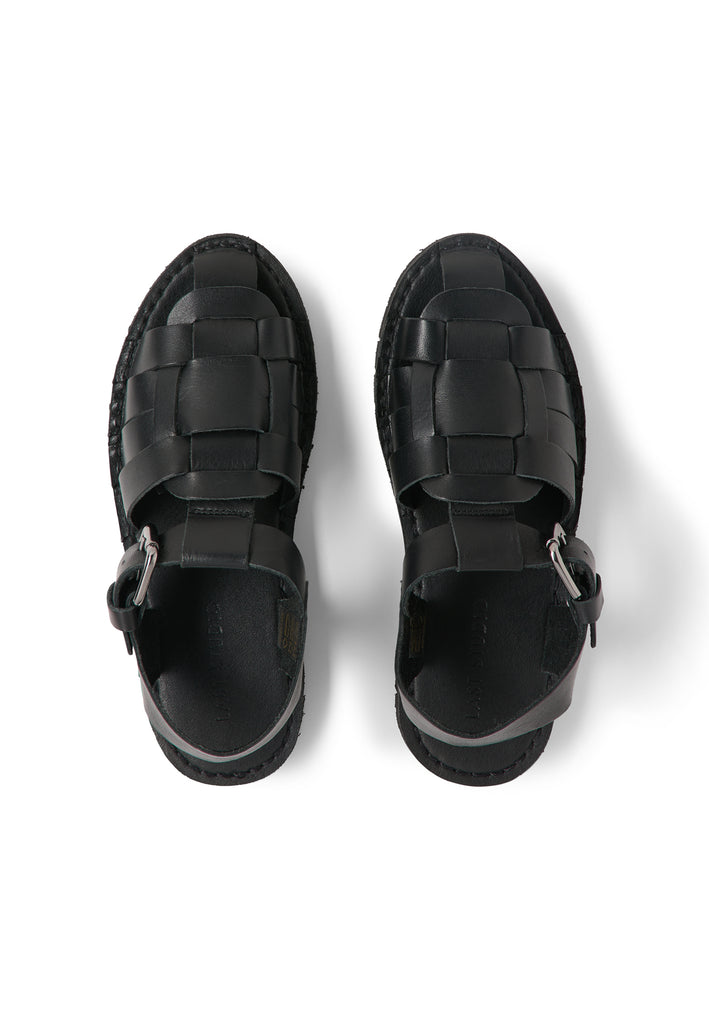 Last Studio Dove Leather Sandals Black