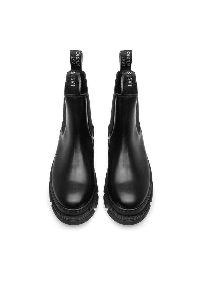 Last Studio Gerdine Leather - Black Ankle Boots Black