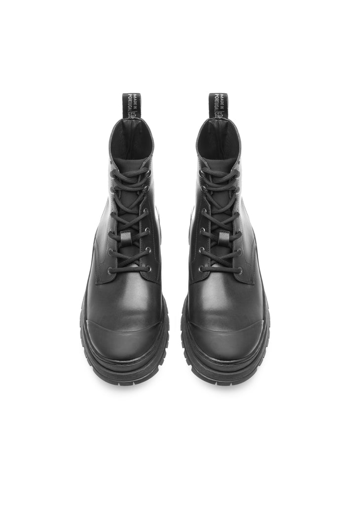 Last Studio Jervis Black Leather Ankle Boots Black