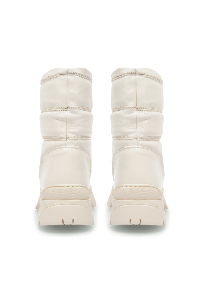 Last Studio Pandora/12 Leather - Off White - Warm Lining Ankle Boots Off White