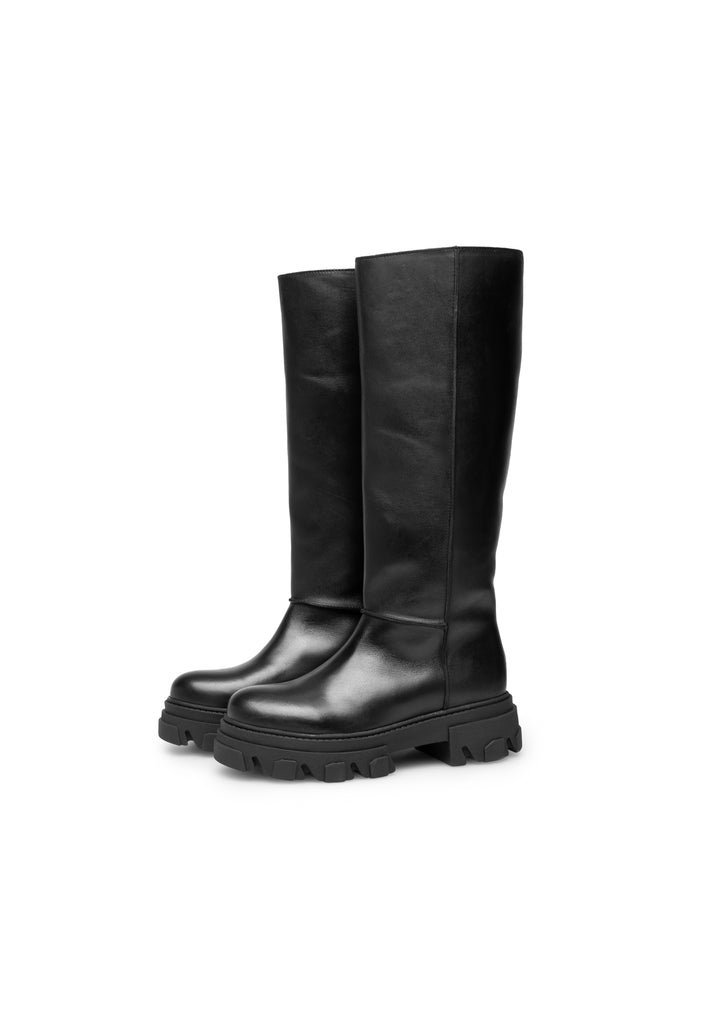 Last Studio Tiffany/01 Leather - Black High Boots Black