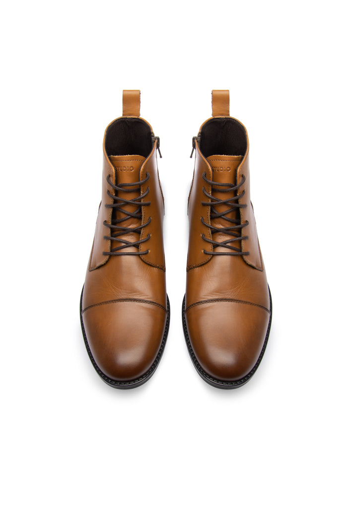 Last Studio Velvel Leather Ankle Boots 02/Brown